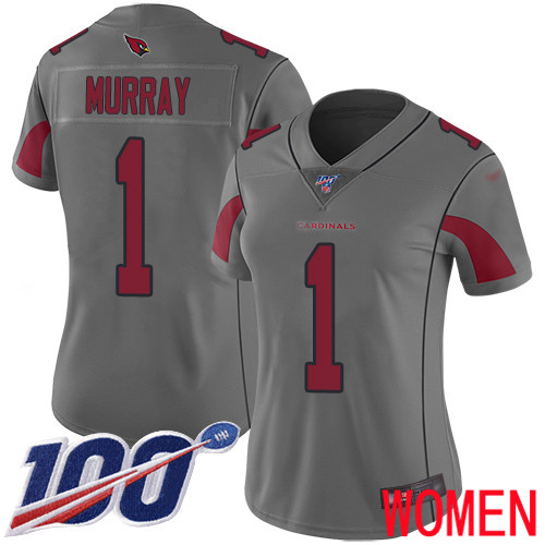 Arizona Cardinals Limited Silver Women Kyler Murray Jersey NFL Football #1 100th Season Inverted Legend
